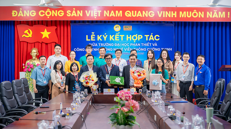 Lễ ký kết cùng hợp tác giữa Công ty TNHH Công nghệ Viễn thông Cường Thịnh và trường Đại học Phan Thiết (UPT)